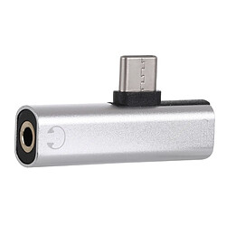 Avis Wewoo Adaptateur d'écoute de charge Jack 3.5mm femelle USB-C / Type-C vers USB-C / Type-C (Argent)