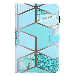 Etui en PU mousse d'impression de modèle géométrie bleue pour votre Samsung Galaxy Tab A7 10.4 (2020) T500/T505