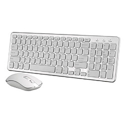 2.4G Multifonction Sans Fil Clavier Souris Accessoires De Bureau Pour Ordinateur Portable Blanc