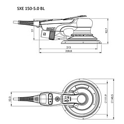 Avis METABO Ponceuse excentrique Ø150mm 350W SXE 150-5.0 BL - 615050700