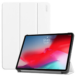 Etui en PU triple blanc pour votre Apple iPad Pro 11-inch (2018)