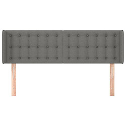 Avis Maison Chic Tête de lit scandinave avec oreilles,meuble de chambre Gris foncé 147x16x78/88 cm Tissu -MN76523