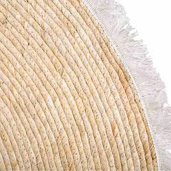 Tapis Alexandra House Living Blanc Naturel 120 x 120 cm Circulaire pas cher