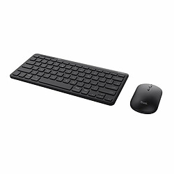 clavier et souris Trust Lyra Noir Monochrome Anglais QWERTY Qwerty US