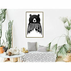 Paris Prix Affiche Murale Encadrée Wild Bear 40 x 60 cm Or