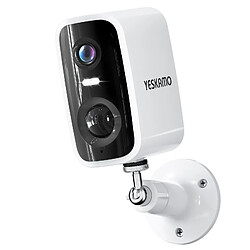 YESKAMO 2K Caméra Surveillance WiFi Exterieure sans Fil Batterie, Vision Nocturne Couleur, AI & PIR Détection Mouvement, Extérieure/Intérieure, Audio Bidirectionnel, Étanche IP66, Compatible avec Alexa [Classe énergétique A+++] 