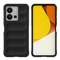 Htdmobiles Coque pour Vivo Y22 / Y22s / Y35 - housse etui silicone gel fine + film ecran - NOIR 3D