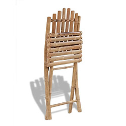 Maison Chic Lot de 2 Chaises pliables de jardin - Fauteuil d'extérieur Bambou -MN14618