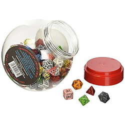 Q WORKSHOP Jar of dice with D4 D6 D8 D10 D12 D20 D100 (150)