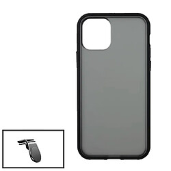 PHONECARE Kit Coque Anti Choc Protection Fumê + Support Magnétique L Voiture de Conduite Sécurité pour iPhone 13 Pro Max - Noir