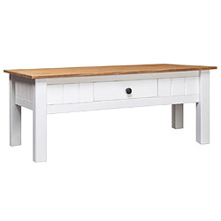 Maison Chic Table basse,Table Console Table d'appoint, Table pour salon Blanc 100x60x45 cm Pin massif Assortiment Panama -MN25301