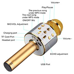 Avis Shop Story Micro de karaoké sans fil avec Fonction bluetooth - Or