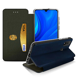 Avizar Étui Huawei P smart 2020 Simili-Cuir Clapet Porte-carte Support Vidéo bleu nuit