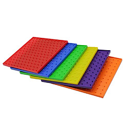 6pcs Double Face Peg Geoboard Toy Tie Graphic Learning Kids Jouet éducatif pas cher