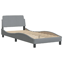 Acheter Vidaxl Lit avec matelas gris clair 90x200 cm tissu