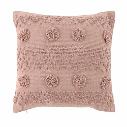 Paris Prix Coussin Déco à Pompons Alenia 40x40cm Rose