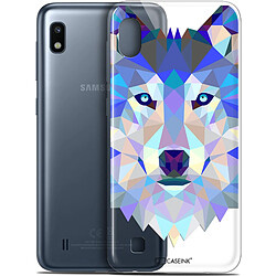 Caseink Coque Pour Samsung Galaxy A10 (6.2 ) [Gel HD Polygon Series Animal - Souple - Ultra Fin - Imprimé en France] Loup