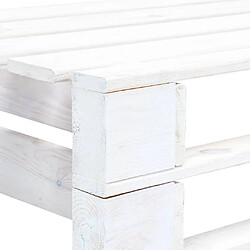 Acheter Maison Chic Banc d'angle palette de jardin | Banc d'extérieur bois blanc -GKD56854