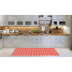 Alter Chemin de cuisine, 100% Made in Italy, Tapis antitache avec impression numérique, Tapis antidérapant et lavable, Modèle de Noël - Angelita, cm 180x52