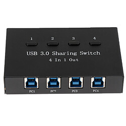 Commutateur de Partage USB 4 Port USB 3.0 Mini-Partage Automatique Quatre Ordinateurs Partagent Périphérique USB