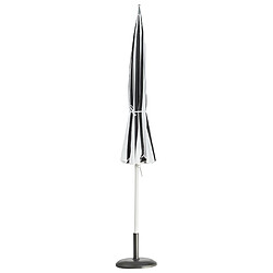 Beliani Parasol de jardin d 245 cm blanc et noir MINOA pas cher