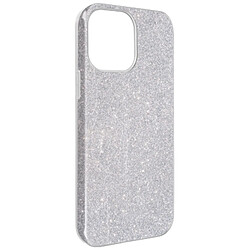 Avizar Coque pour Apple iPhone 13 Pro Max Paillette Amovible Silicone Semi-rigide argent