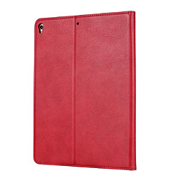 Wewoo Housse Étui Coque Pour iPad 10.2 Knead Skin Texture Etui en cuir à rabat horizontal avec cadre photosupportfentes cartes et portefeuille rouge