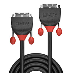 Lindy 36251 câble DVI 1 m DVI-D Noir, Rouge