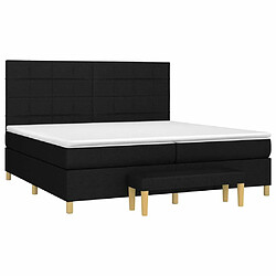 Avis Maison Chic Lit Adulte - Lit simple Lit à sommier tapissier avec matelas moelleux - Meuble de Chambre - Noir 200x200 cm Tissu -MN11134