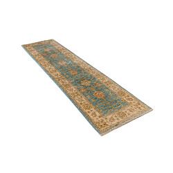 Avis Vidal Tapis de couloir en laine 248x61 vert Ziegler