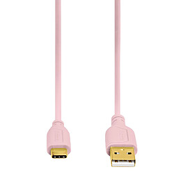 HAMA Câble USB-C Flexi-Slim, doré, antitorsion, rose, 0,75 m