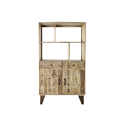 Pegane Etagère en bois de manguier et métal coloris naturel / noir - Longueur 95 x profondeur 44 x hauteur 172 cm