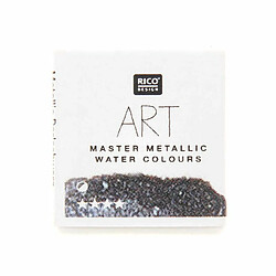 Rico Peinture Aquarelle métallique 1/2 godet - Noir perle