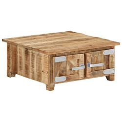 ComfortXL Table Basse 67x67x30 Cm Bois De Manguier Massif