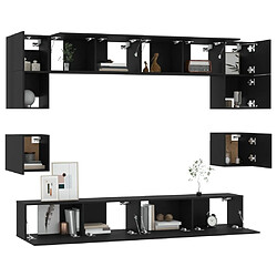 Avis vidaXL Ensemble de meubles TV 8 pcs Noir Bois d'ingénierie