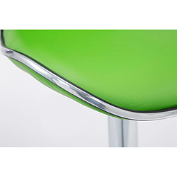 Avis Decoshop26 Tabouret de bar chaise de bar x2 hauteur réglable avec repose pieds en synthétique vert et métal TDB10126