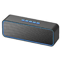 Universal Conférencier portable sans câlins, haut-parleur Bluetooth 5.0 avec basse stéréo 3D, batterie de 1500mAh, durée de vie de la batterie de 12 heures (bleu)