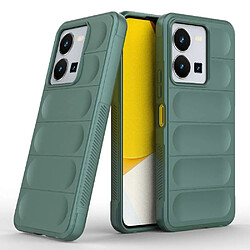 Htdmobiles Coque pour Vivo Y22 / Y22s / Y35 - housse etui silicone gel fine + verre trempe - VERT