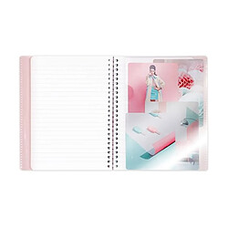 Cahier spirale Clairefontaine Koverbook Blush A5 14,8 x 21 cm petits carreaux 160 pages - Lot de 5