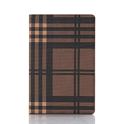 Wewoo Housse Coque Pour Galaxy Tab S6 Etui à rabat horizontal en cuir avec texture à carreaux T860 / T865 supportemplacements cartes et porte-monnaie café