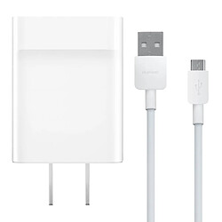 Wewoo Pour Smartphones & Tablettes Banque blanc de puissance et ampère Oreillette Bluetooth avec câble de charge Micro USB vers USB, 100-240 V de large, prise US Chargeur de port USB simple Huawei rapide 9V2A / 5V2A