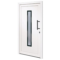 vidaXL Porte d'entrée Blanc 108x200 cm PVC