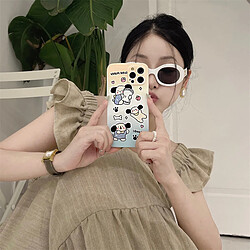 GUPBOO Étui pour iPhone13ProMax Japon et Corée du Sud Gradient Dog Cartoon Phone Case Silicone