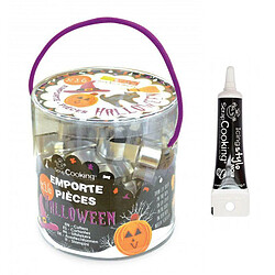 Scrapcooking Seau 16 emporte-pièces à pâtisserie Halloween + stylo alimentaire noir