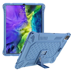 Coque en TPU + Silicone Antichoc avec béquille bleu pour votre Apple iPad Pro 12.9 pouces 2018/2020/2021