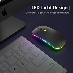 Mise à jour de la souris PC sans fil LED rechargeable silencieuse sans fil souris pour ordinateur portable souris sans fil 2.4G USB souris avec récepteur USB compatibilité avec ordinateur/PC/tablette pas cher