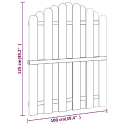 Acheter vidaXL Portail de jardin Bois de pin imprégné 100x125 cm