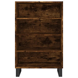 Avis vidaXL Buffet haut chêne fumé 57x35x90 cm bois d'ingénierie