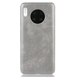 Wewoo Coque Rigide Pour Huawei Mate 30 Shockproof Litchi PC + PU Case Gris