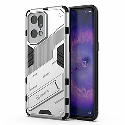 Coque en TPU anti-chocs avec béquille, argent pour votre Oppo Find X5 Pro